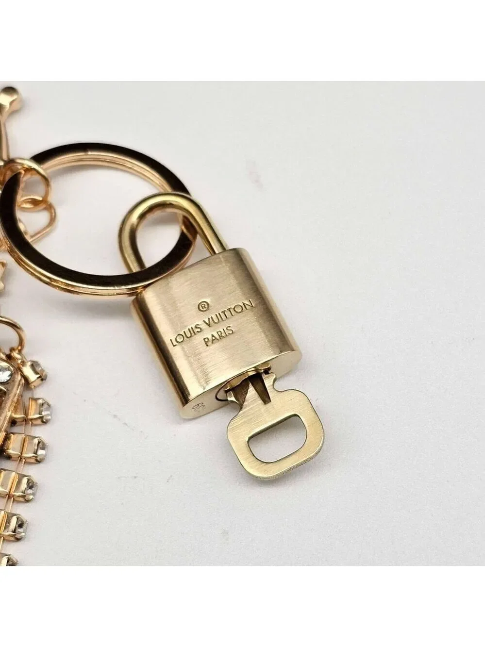Louis Vuitton Gold Padlock 🔑 Authentic LV Unbranded Keychain Bag Charm